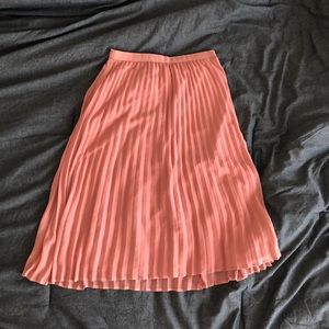Blush pink midi skirt
